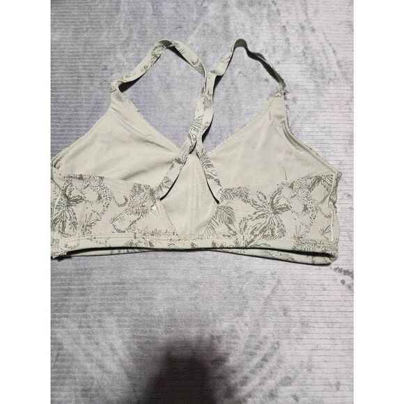 Offline by Aerie XL Real Me Recharge Racerback Sports Bra Green Floral - Picture 2 of 3